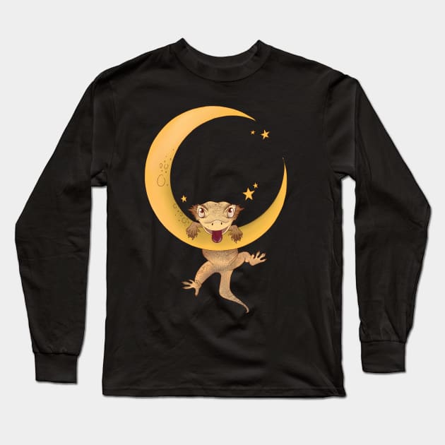 Crested Moon Long Sleeve T-Shirt by Throwin9afit